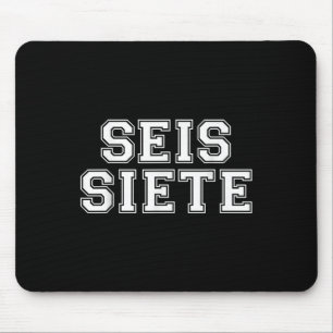67 Six Seven Seis Siete Spanish Brainrot Christmas Mouse Pad