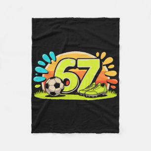 67 Six Seven Soccer Footll Meme Boys Men Women Fleece Blanket