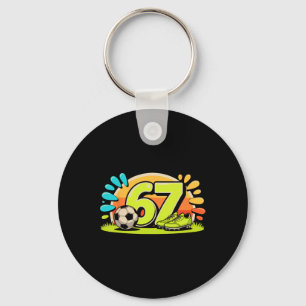 67 Six Seven Soccer Footll Meme Boys Men Women Key Ring