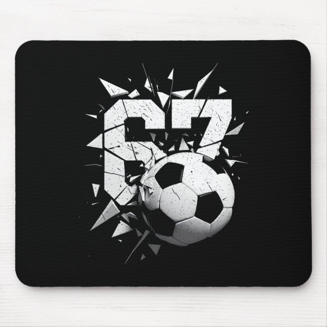 67 Six Seven Soccer Gen Alpha Brainrot Meme  Mouse Pad (Front)