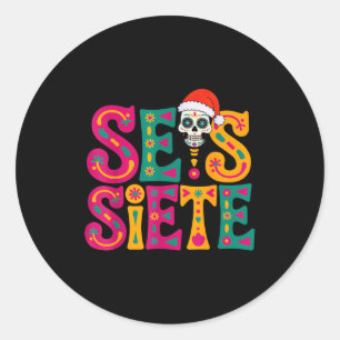 67 Six Seven Spanieacher Bilingual Seis Siete Chri Classic Round Sticker