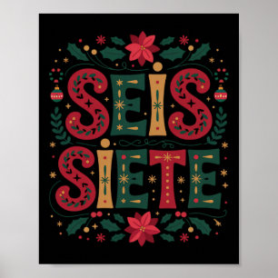 67 Six Seven Spanish Teacher Bilingual Seis Siete Poster