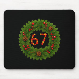 67 Sixty Seven Christmas Pajamas Holiday Funny 6 7 Mouse Pad