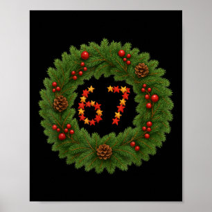 67 Sixty Seven Christmas Pajamas Holiday Funny 6 7 Poster