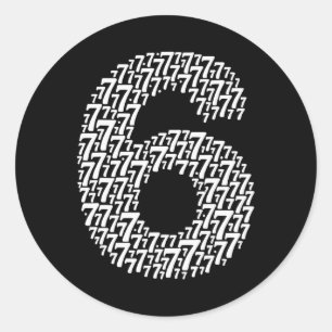 67 Sixty Seven Halloween Costume Design Funny 6 7 Classic Round Sticker