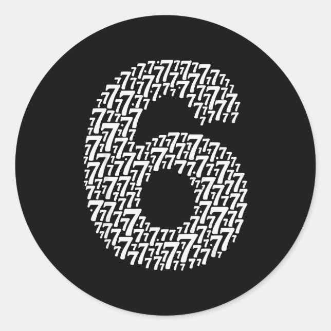 67 Sixty Seven Halloween Costume Design Funny 6 7  Classic Round Sticker (Front)