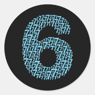 67 Sixty Seven Halloween Costume Design Funny 6 7 Classic Round Sticker