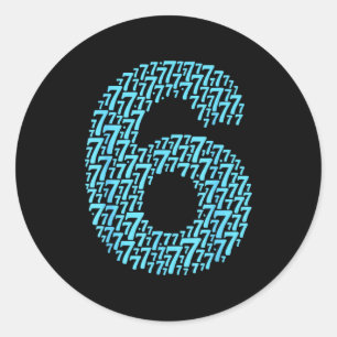 67 Sixty Seven Halloween Costume Design Funny 6 7  Classic Round Sticker