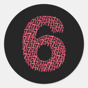 67 Sixty Seven Halloween Costume Design Funny 6 7  Classic Round Sticker