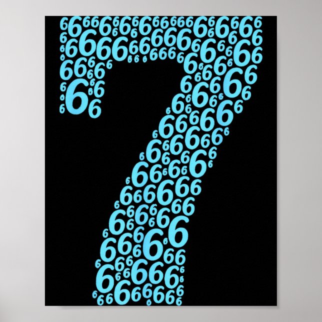 67 Sixty Seven Halloween Costume Design Funny 6 7  Poster (Front)