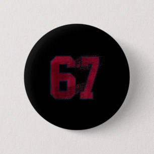 67 Sixty Seven Halloween Costume Flying Bats Funny 6 Cm Round Badge