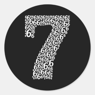 67 Sixty Seven Halloween Costume Funny Meme  Classic Round Sticker