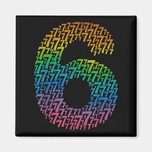 67 Sixty Seven Halloween Costume Rainbow Funny 6 7 Magnet