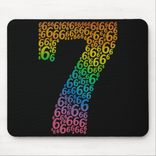 67 Sixty Seven Halloween Costume Rainbow Funny 6 7 Mouse Pad