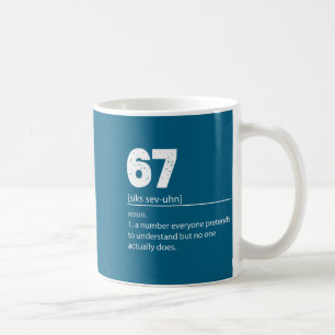 67 Sixty Seven Number 67 Illustration Coffee Mug