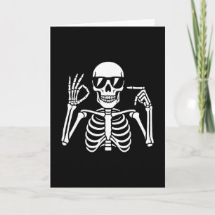 67 Skeleton Funny Six Seven Gen Alpha Halloween Me Card