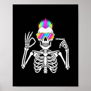 67 Skeleton Gen Alpha Funny Six Seven Halloween Me Poster