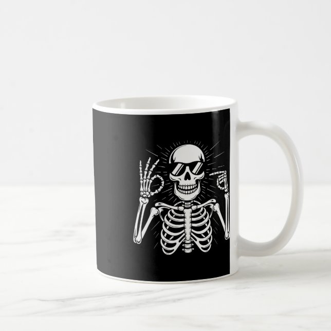 67 Skeleton Six Seven Halloween  Coffee Mug (Right)