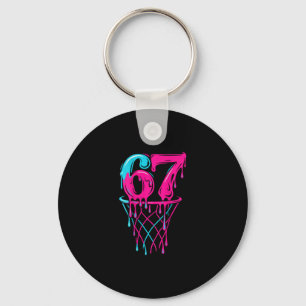 67 Sketll Drip Six Seven Funny Gen Alpha Key Ring