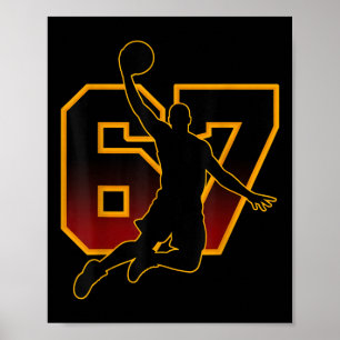 67 Sketll Meme Slam Dunk Position Six Seven Game T Poster