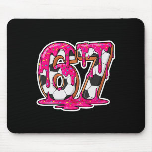 67 Soccer Ice Cream Drip Brain Rot Meme _1 Mouse Pad