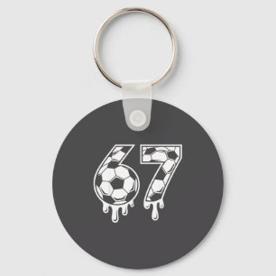 67 Soccer Ice Cream Drip Gen Alpha Six Seven Meme Key Ring