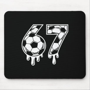 67 Soccer Ice Cream Drip Gen Alpha Six Seven Meme Mouse Pad