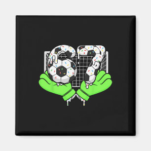 67 Soccer Ll Goalie Net And Gloves For Players _3  Magnet