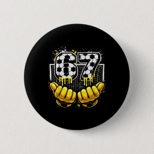 67 Soccer Number Goalkeeper Drip Glove 6 Cm Round Badge