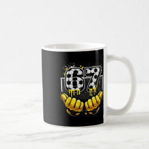 67 Soccer Number Goalkeeper Drip Glove  Coffee Mug