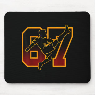 67 Soccer Player Six Seven Meme Gen Alpha Boys Mouse Pad