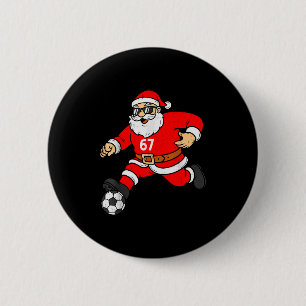 67 Soccer Santa Six Seven Meme Christmas Sport Men 6 Cm Round Badge