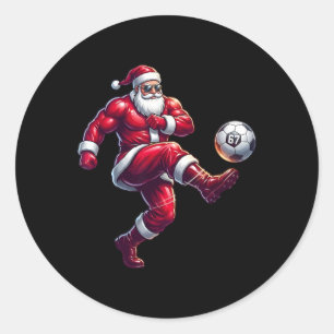 67 Soccer Santa Six Seven Meme Christmas Sport Men Classic Round Sticker