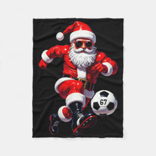 67 Soccer Santa Six Seven Meme Christmas Sport Men Fleece Blanket