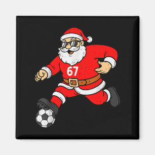 67 Soccer Santa Six Seven Meme Christmas Sport Men Magnet