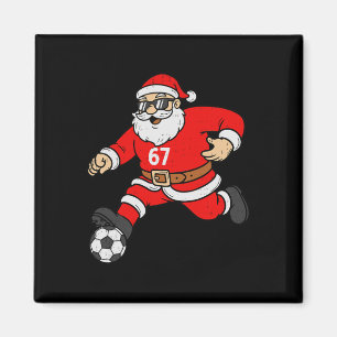 67 Soccer Santa Six Seven Meme Christmas Sport Men Magnet