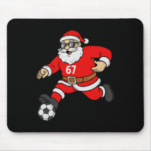 67 Soccer Santa Six Seven Meme Christmas Sport Men Mouse Pad