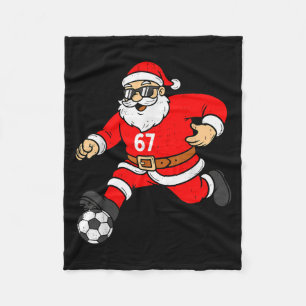 67 Soccer Santa Six Seven Meme Christmas Srt Men B Fleece Blanket