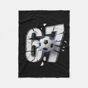 67 Soccer Six Seven 6 7 Fleece Blanket