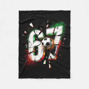 67 Soccer Six Seven 6 7 Meme 67 Funny Christmas 67 Fleece Blanket