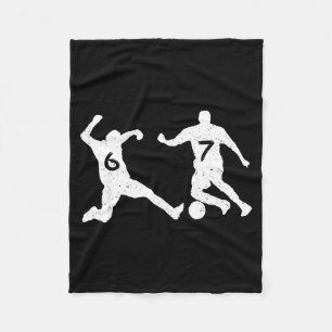 67 Soccer Six Seven Football 6 7 Gen Alpha Slang M Fleece Blanket