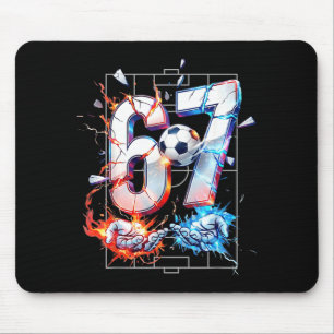 67 Soccer Six Seven Soccer 6 7 Kids Boys Girls Fun Mouse Pad