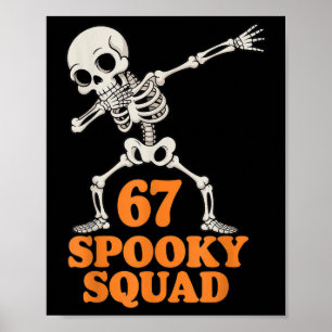 67 Spooky Squad Halloween Skeleton Poster