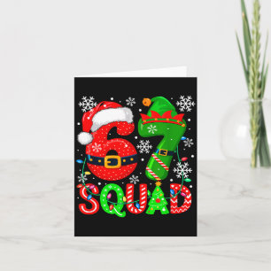 67 Squad Christmas Santa Elf Colorful Costume Kids Card