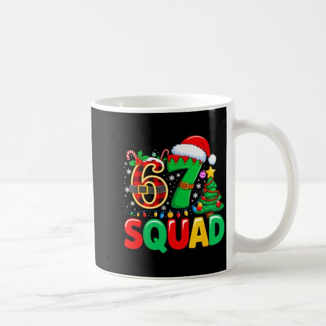 67 Squad Teacher Christmas Funny Holiday Clroom Cr Coffee Mug (Right)