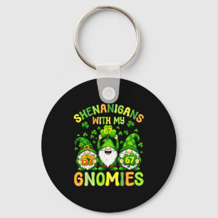 67 st patricks day shenanigans gnomes six seven key ring
