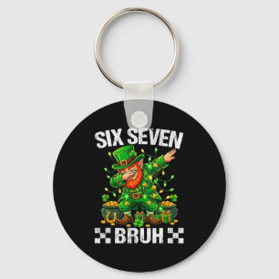 67 St Patricks Funny Six Seven Meme Leprechaun Boy Key Ring