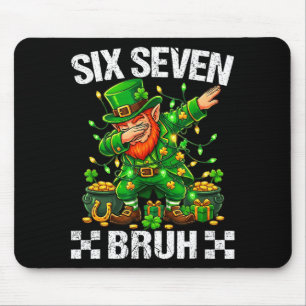67 St Patricks Funny Six Seven Meme Leprechaun Boy Mouse Pad