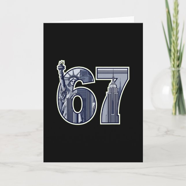 67 Statue Liberty Empire State Graphic  Card (Front)