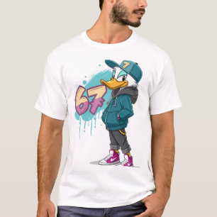 67 Street Duck – Urban Cartoon Style T-Shirt